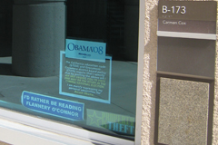 Obama Sticker in Window