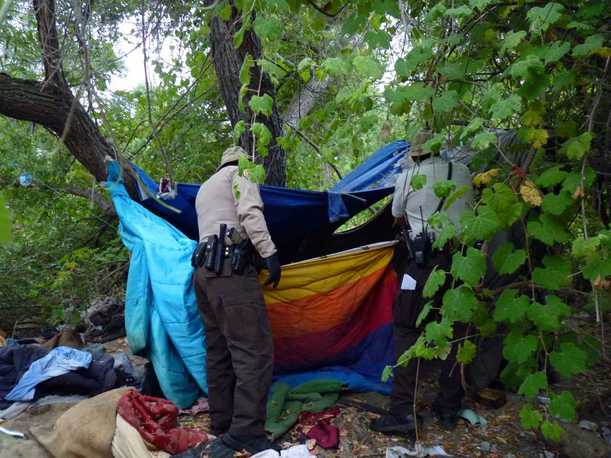 SWEEPS OF HOMELESS CAMPS IN RANCHO SAN DIEGO East County