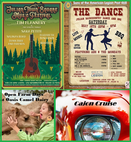 Destination East County: Festive Events from mid-May through mid-June