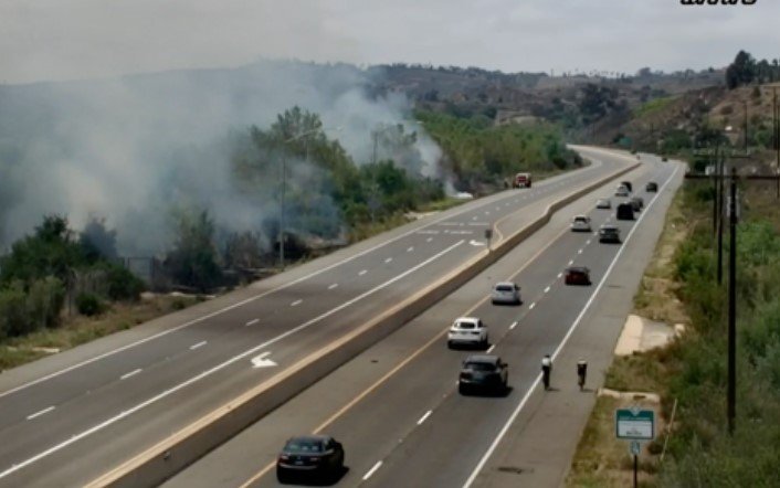 About 10 to 20 fires burning along SR 76 and I15